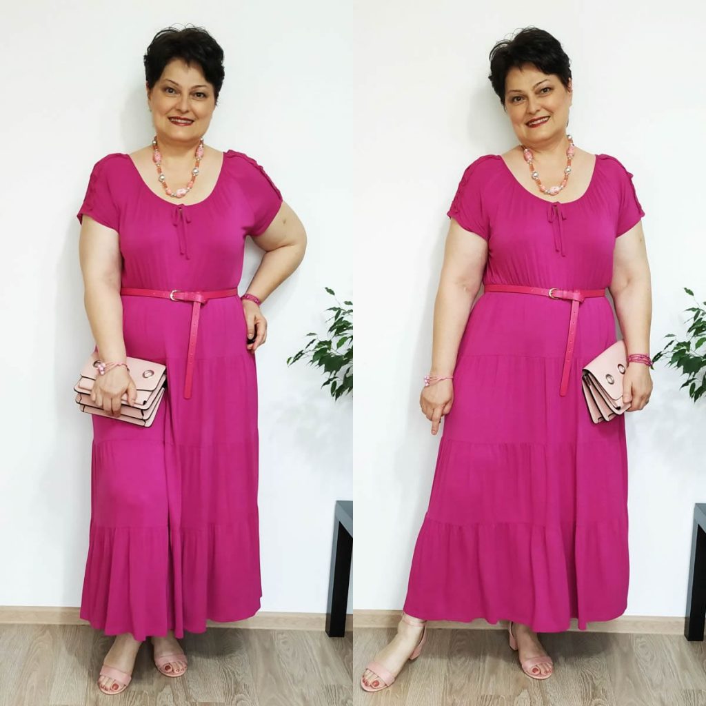 rochie maxi fuchsia