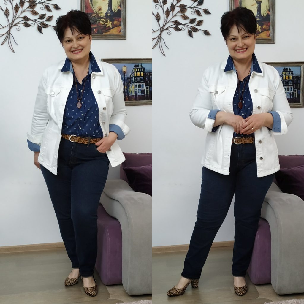 blugi şi geaca albă Bonprix