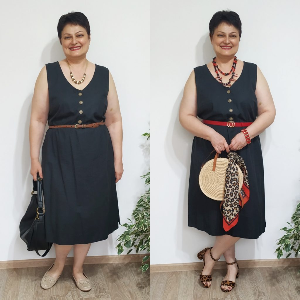 tinuta banala, tinuta chic cu rochie neagra