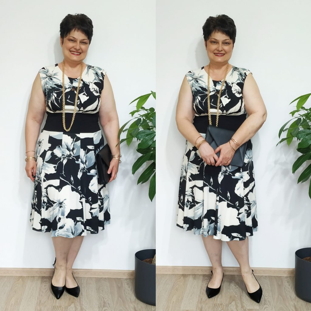 rochie cu flori Roman