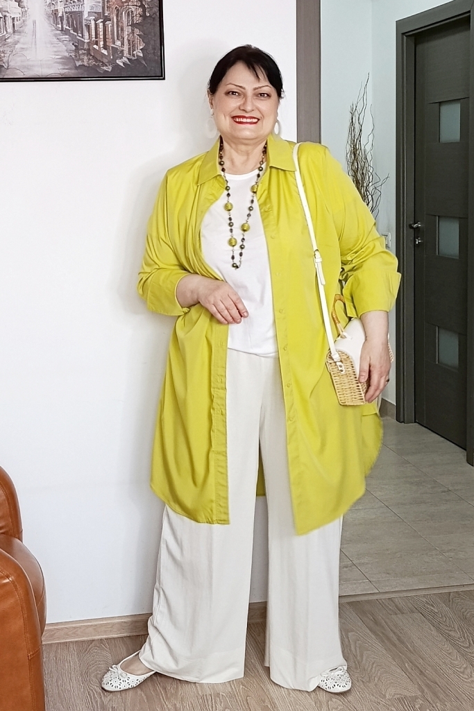 Cum să porţi rochia-cămaşă cu pantaloni